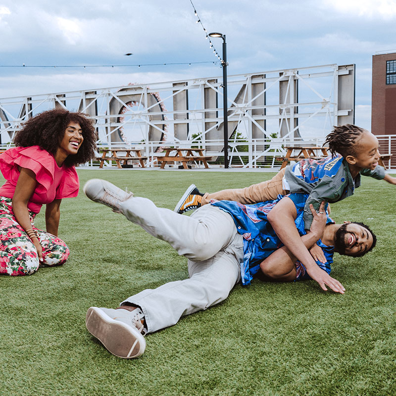 Family at Union Market Rooftop