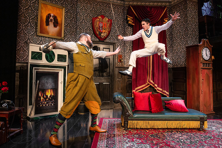 Scene from the stage production of The Play That Goes Wrong