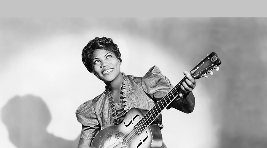 Publicity photo of Sister Rosetta Tharpe by James J. Kriegsmann. Courtesy Wikimedia Commons.