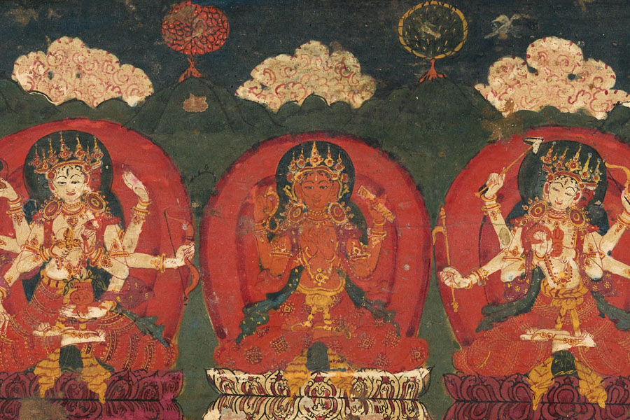 One of a pair of book covers for a  Dharani Samgraha 
