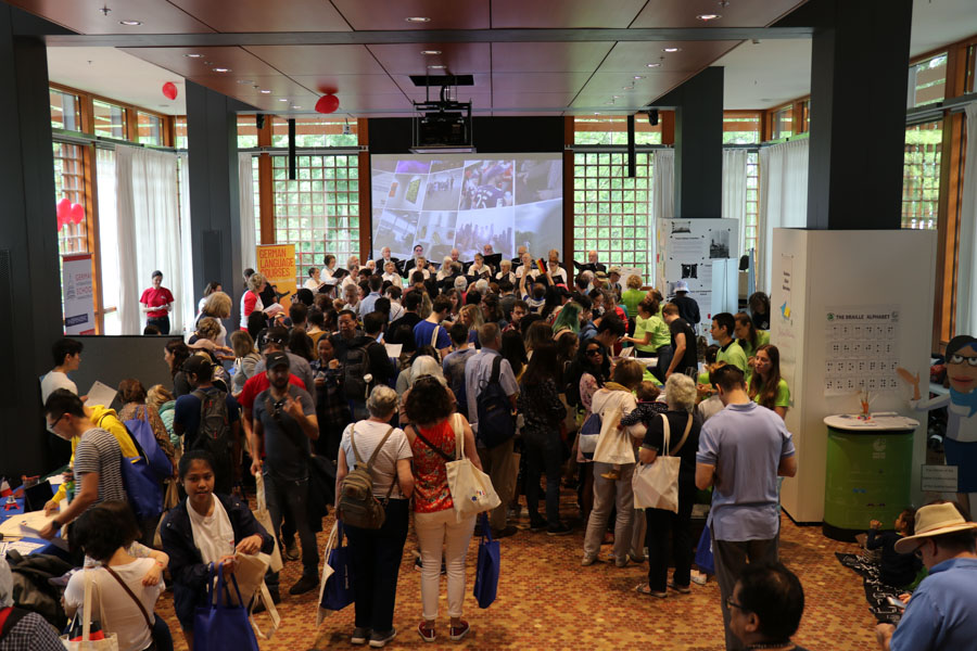 Large crowd at EU Open House