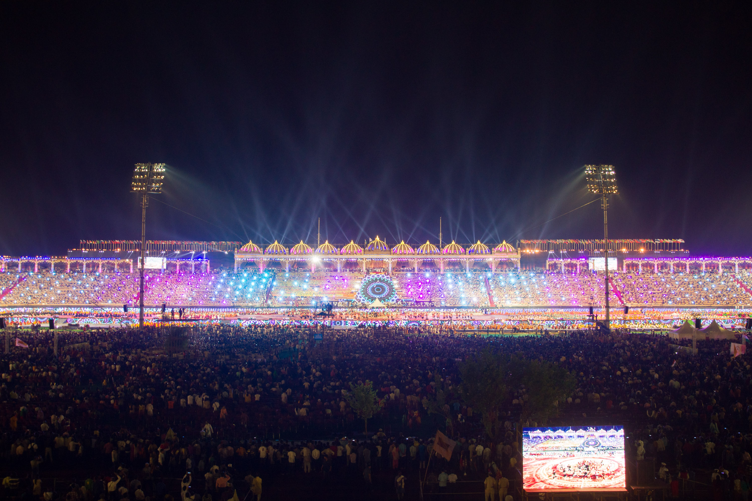 World Culture Festival at night