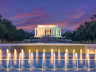 Mémorial de Lincoln la nuit