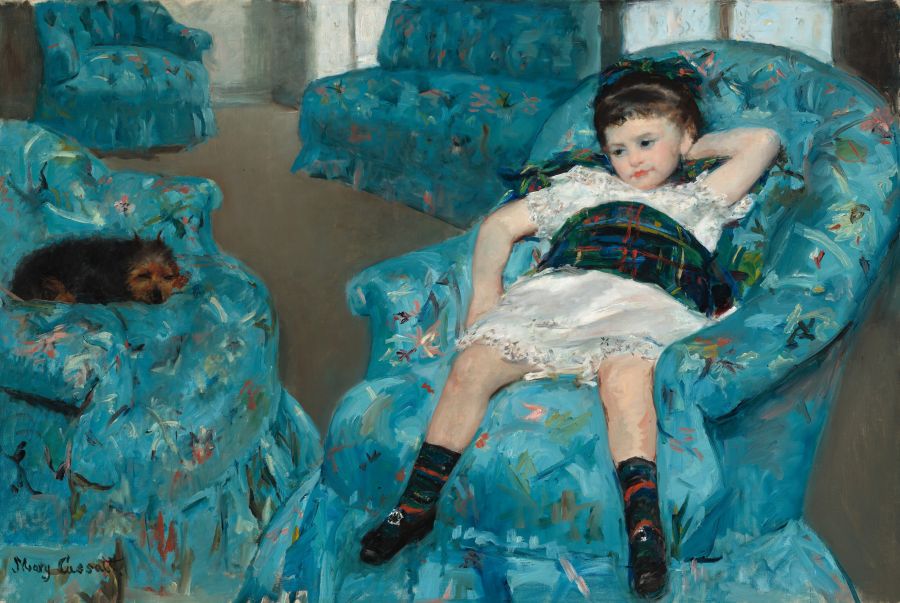 'Little Girl in a Blue Armchair' by Mary Cassatt at the National Gallery of Art