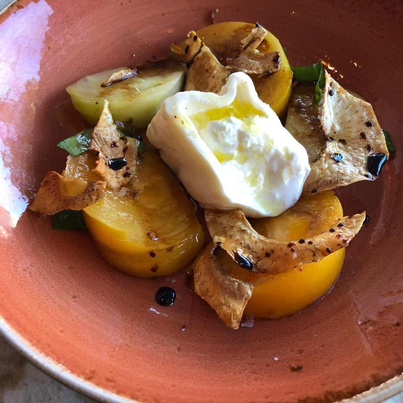 @aclark0803 - Burrata dish at San Lorenzo Ristorante + Bar in Shaw - Italian restaurant in Washington, DC