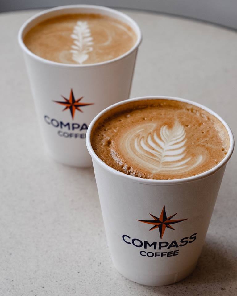Lattes from Compass Coffee - Coffee shops in and near the Walter E. Convention Center