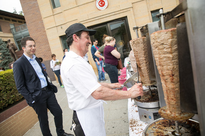 Chef cooking Turkish food at embassy during Passport DC - Best things to do this spring in DC