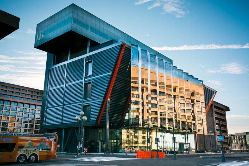 Exterior of the International Spy Museum during the day - New museums in Washington, DC