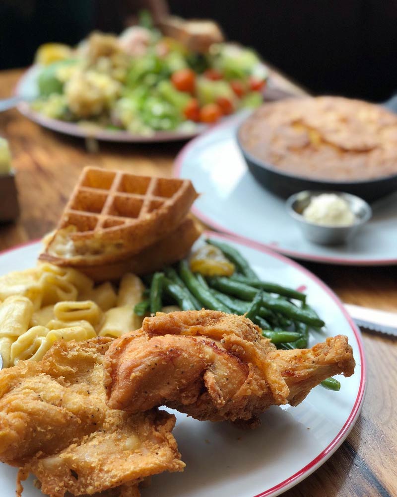 @elsielovesfood - Fried chicken and waffles from Founding Farmers restaurant - Farm-to-table restaurant in Washington, DC