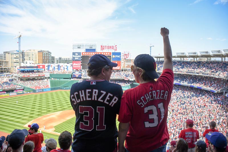 Washington Nationals fans cheering at baseball game - The best things to do this spring and summer in Washington, DC