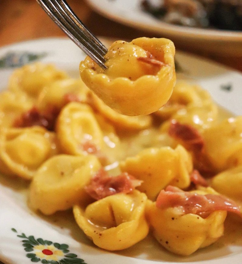 @osteriamorinidc with their famous Cappelletti made with truffled ricotta ravioli, melted butter, and prosciutto!