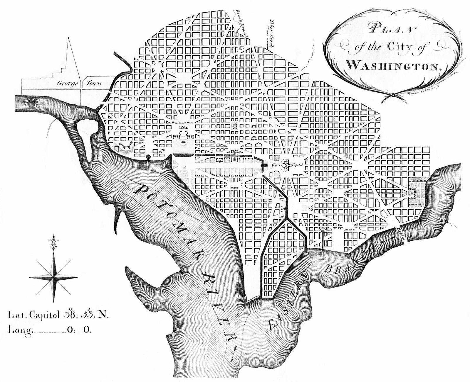Original L'Enfant Plans for Washington March from 1792