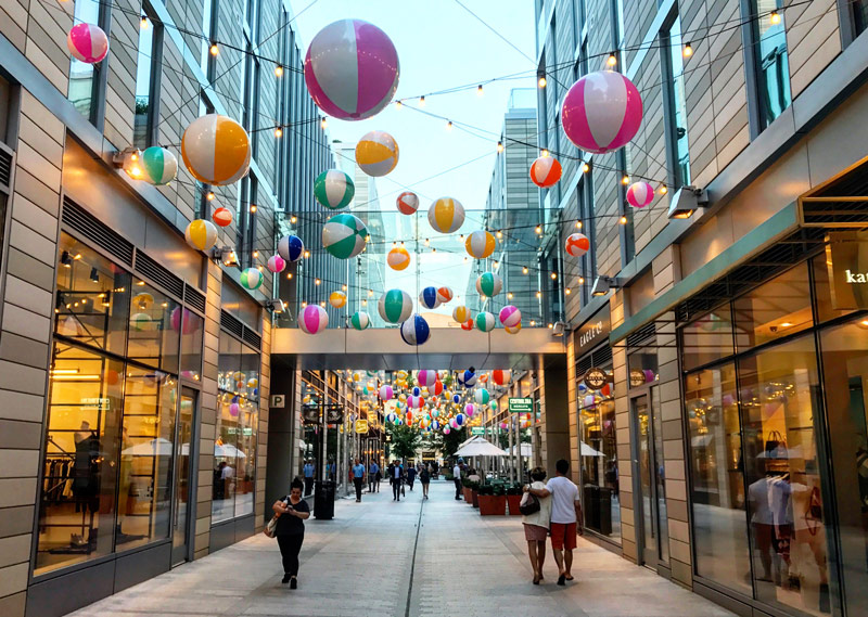 Summer Evening in Palmer Alley at CityCenterDC - Where to Shop and Eat in Downtown Washington, DC