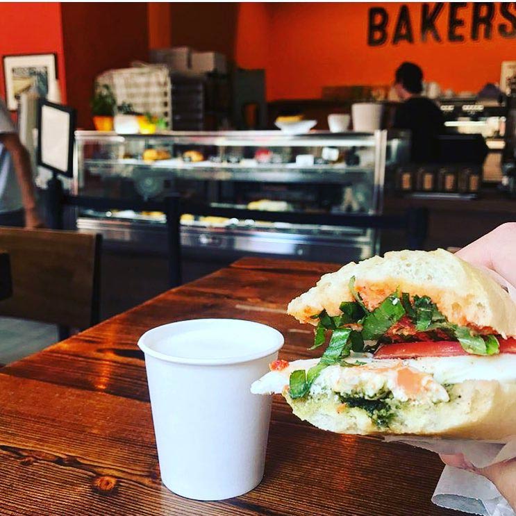 Sandwich from Bakers and Baristas in Chinatown - Breakfast and coffee shops near the convention center in DC