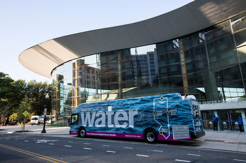 The Wharf Southwest Neighborhood Shuttle at Arena Stage - The Wharf Dining, Shopping and Entertainment in Washington, DC