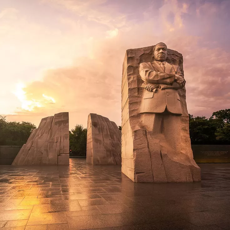 MLK Jr. Memorial at Sunset