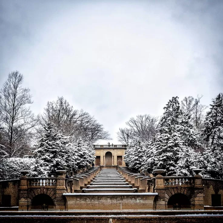 park in snow