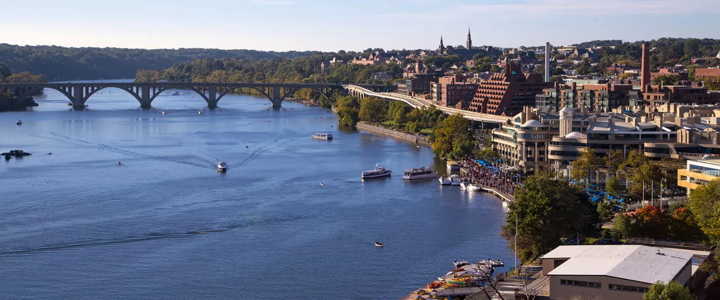 Georgetown Waterfront Aerial, Washington DC