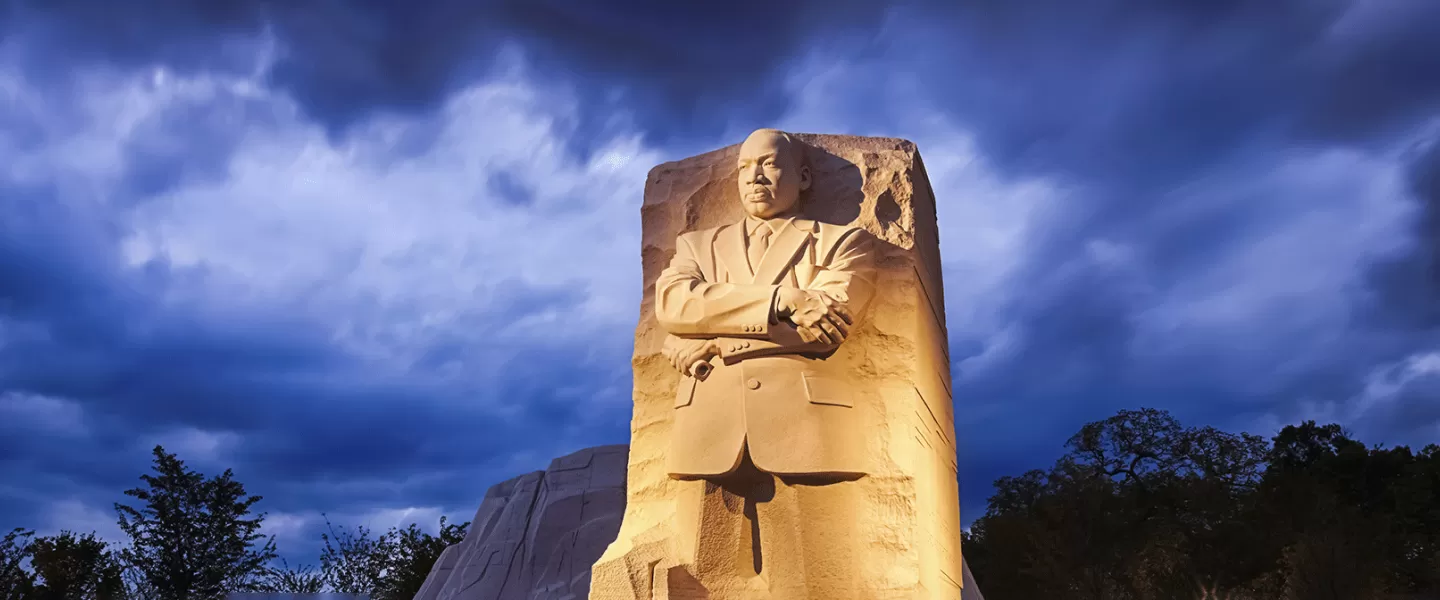 Martin Luther King Jr. Memorial at night