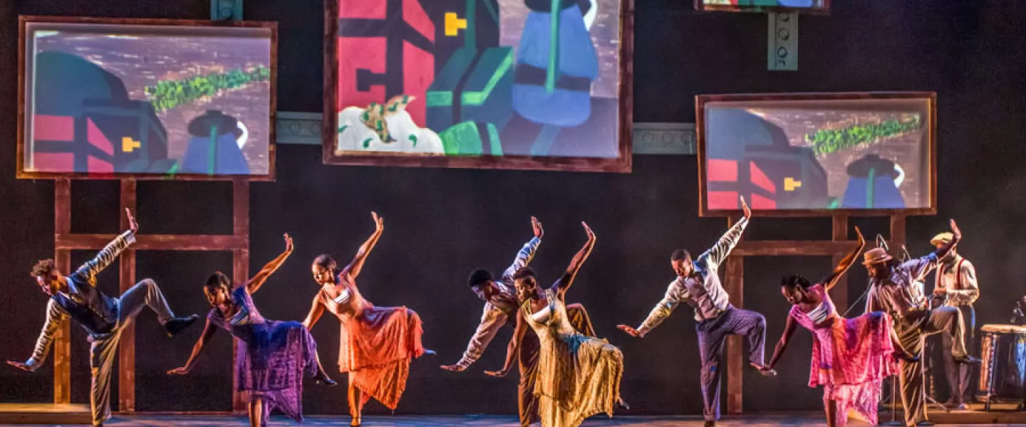 Photo from stage production of 'The Migration: Reflections on Jacob Lawrence' 