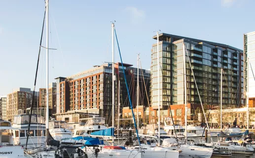 The Wharf waterfront during the day
