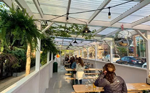 Outdoor beer garden
