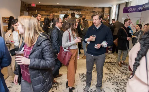 DDC Open House Member Event - Members talking
