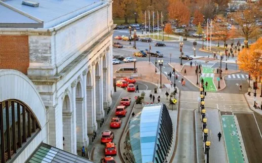 @atherahsan - Union Station sunrise with Taxis
