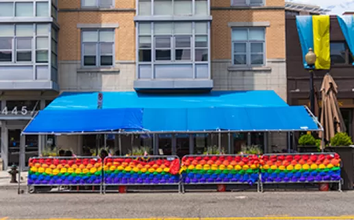 Outside of LGBTQ+ bar
