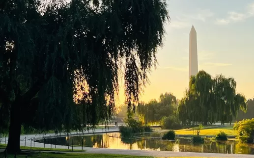 Constitution Gardens at sunset
