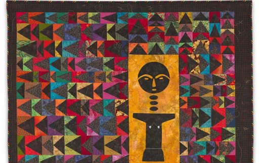 Piece of Quilt from We Gather at the Edge: Contemporary Quilts by Black Women Artists

