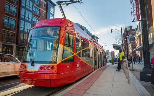 Washington, DC Streetcar along H Street NE
