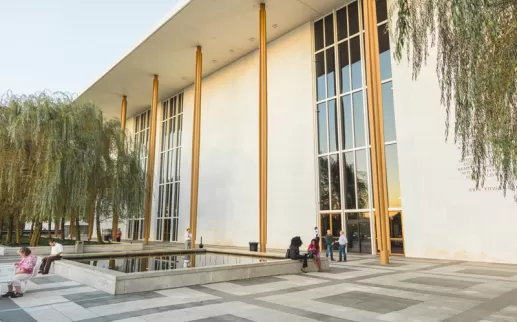 Outside the Kennedy Center in Washington, DC - Guide to the John F. Kennedy Center for the Performing Arts
