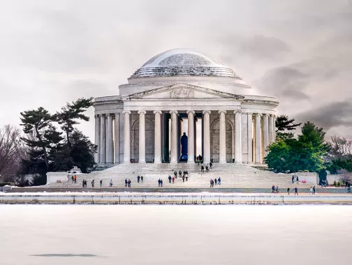 Jefferson Memorial in Winter
