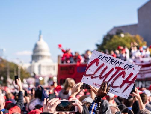 Nationals World Series Baseball Game Crowd in DC