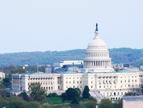 US Capitol ariel view