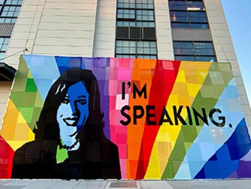 VP Kamala Harris I'm Speaking mural in The Wharf