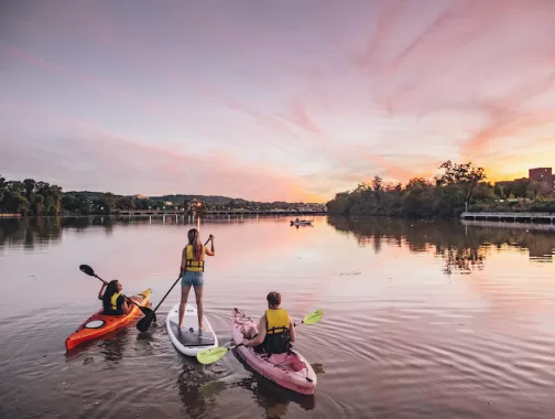 Kayaking at Sunset 