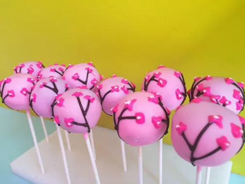 Baked by Yael cherry blossom cake pops - Cherry blossom-inspired food in Washington, DC