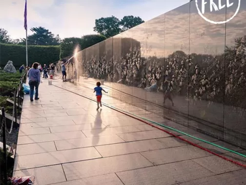 Free historic sites and heritage experiences in Washington, DC - Morning at the Korean War Veterans Memorial on the National Mall