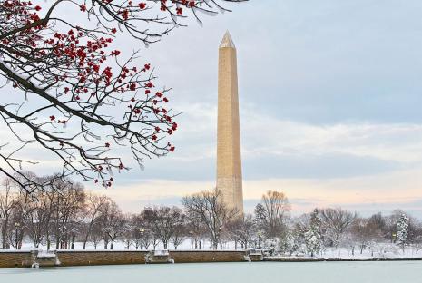Washington Monument from the Tidal Basin in Winter