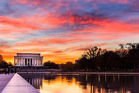 Sunset at Lincoln Memorial