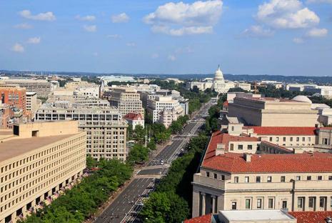Pennsylvania Avenue aerial photo in Washington, DC