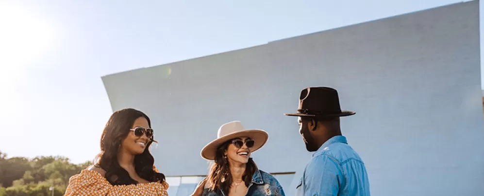 Friends outside of The Reach